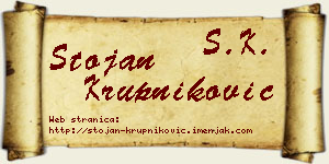 Stojan Krupniković vizit kartica